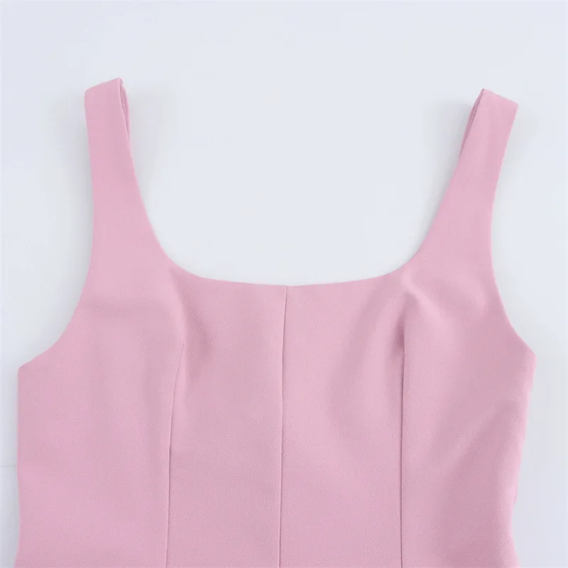 Ropa femenina vestido de mujer 2026 Primavera y novedad de verano vestido mono plisado ancho sin mangas a la moda para mujer Mini vestidos