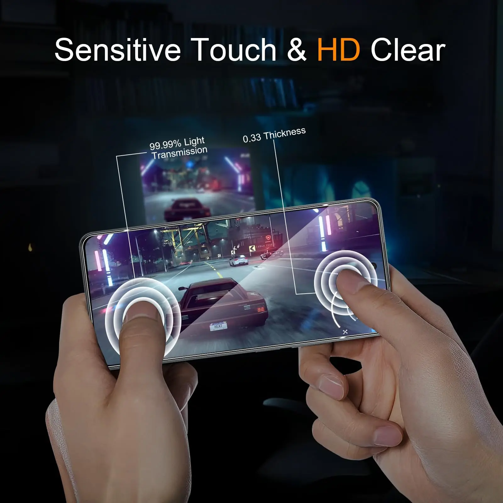 Displayschutzfolie für Realme C67 4G 5G 6,72 Zoll, gehärtetes Glas, HD-Kristall, Glimmer, 9H, kratzfest, hochwertiges Aluminium – Detail 3