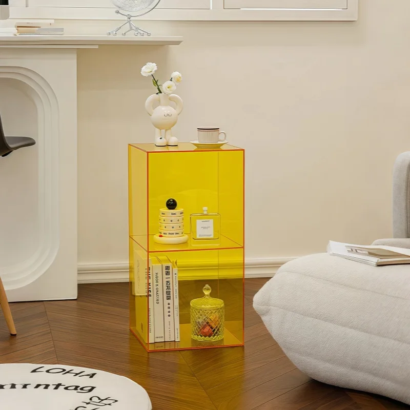 Shelf Floor storage Living room multi-layer two-layer storage cabinet Small entrance desktop display rack box