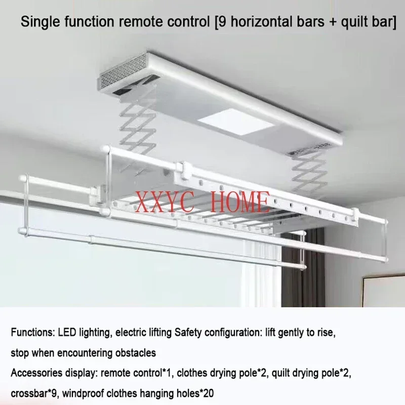 Telescopic Clothes Dryer Electric Clothes Hanger Intelligent Remote Control Lifting househol Clothes Dryer Balcony Four Pole