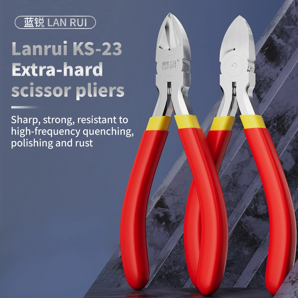 LANRUI KS-23 Diagonal Pliers High Hardness and Precision Electrical Wire Cable Cutter Nipper Phone Repair Cable Cutter Hand Tool
