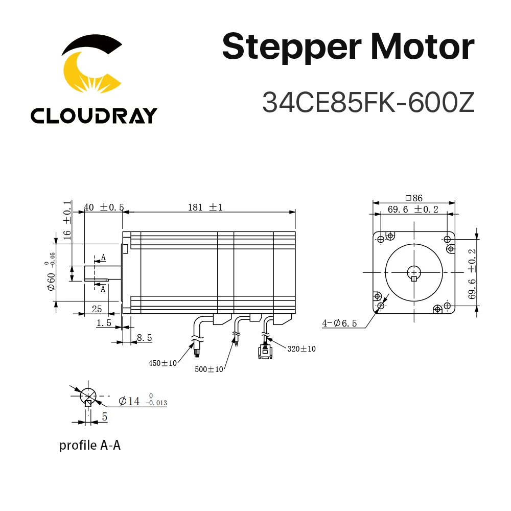 Imagem -06 - Cloudray-nema 34 Motor de Passo de Loop Fechado com Freio Fresadora de Gravação Cnc 6.0a 8.5n.m