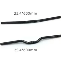 Oxidation-Resistant 25.4mm Diameter Bike Handlebar 600mm Length Aluminum Alloy 6061 Riser Bar Fixed Gear Folding Mountain Bike