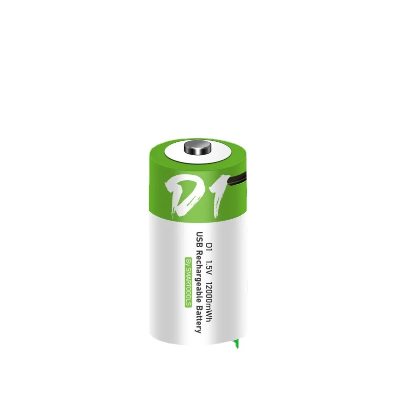 Nuovo formato D 12000mwh batteria ai polimeri di litio Lipo 1.5V D batterie usb ricaricabili cavo USB per forno a gas