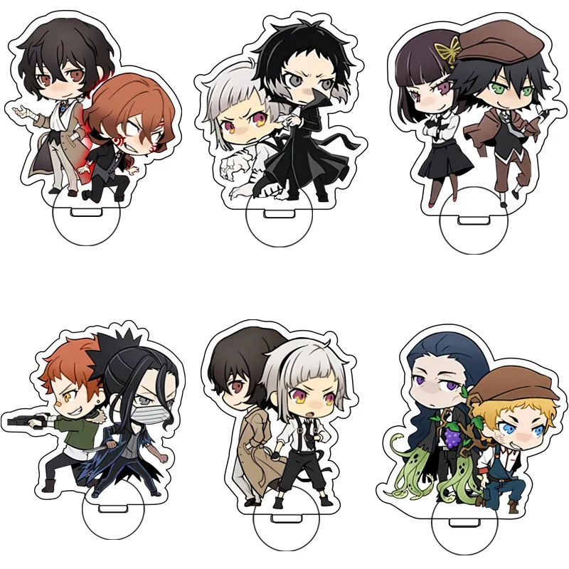 Anime Bungo Stray Dogs Acrylic Stand Model Mini Figure Atsushi Nakajima Dazai Chuya Ryunosuke Collection Decor Plate Gifts