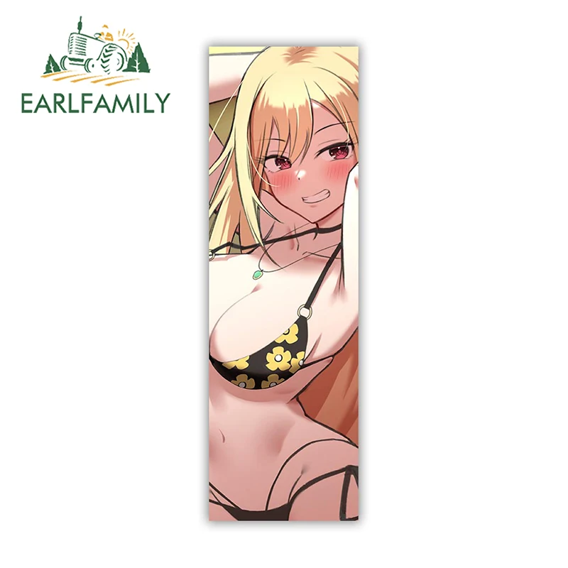 EARLFAMILY 13cm x 4.1cm for Monster List Windows Decals Refrigerator Windows Laptop Refrigerator Anime Car Stickers Decoration