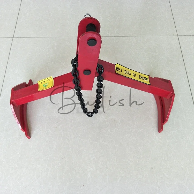 Oil drum fixture Plastic barrel special forklift special lifter grappling hook Chain hook