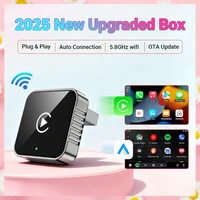 2025 NUEVO Dongle inalámbrico CarPlay y Android Auto, conexión automática rápida, Plug & Play compacto para iPhone/Android, USB/USB-C, sin retardo