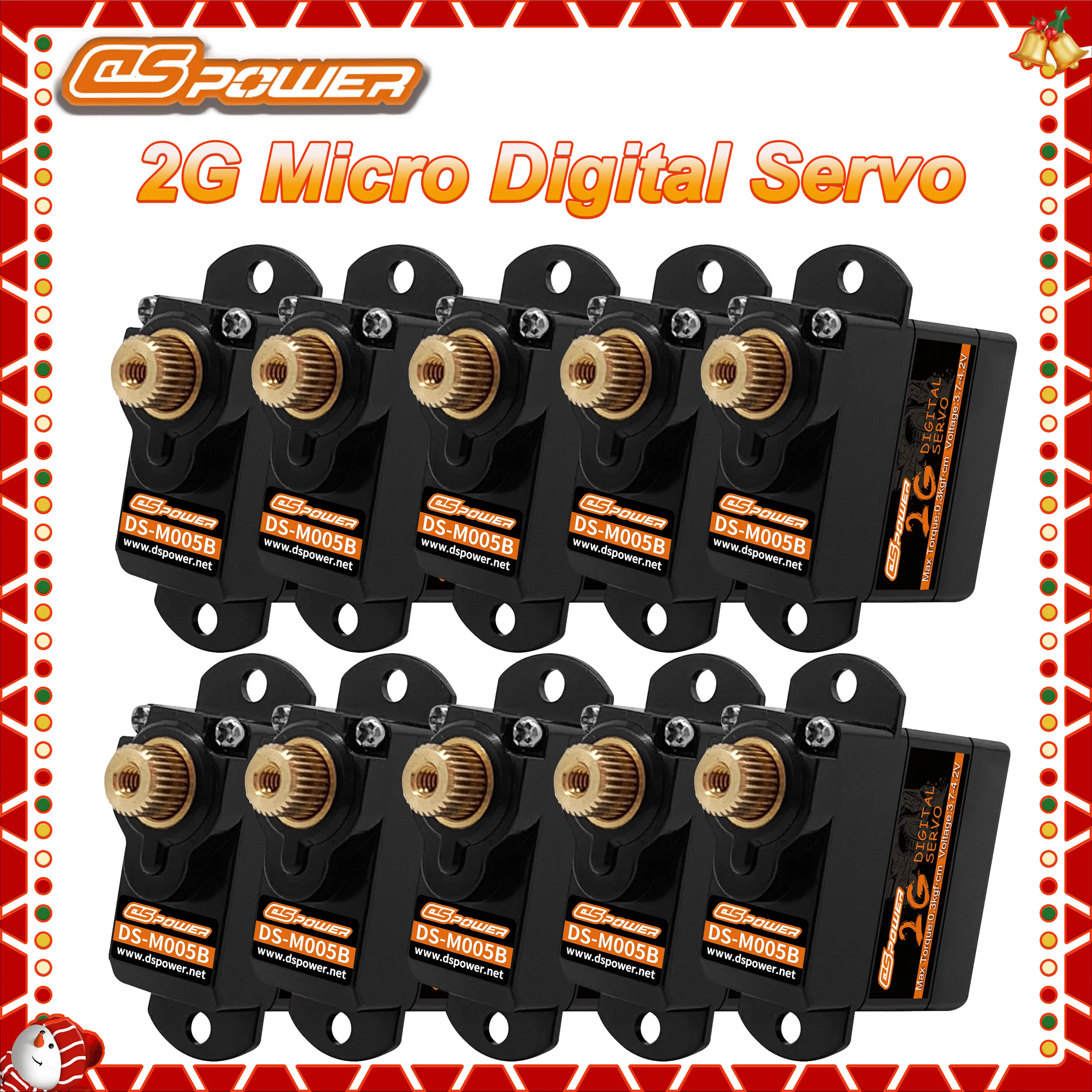 

Цифровой микро-сервопривод DSPOWER 2G с металлическим редуктором и разъемом JR для радиоуправляемых мини-машинок, самолетов, планеров, вертолетов, лодок, роботов и игрушек