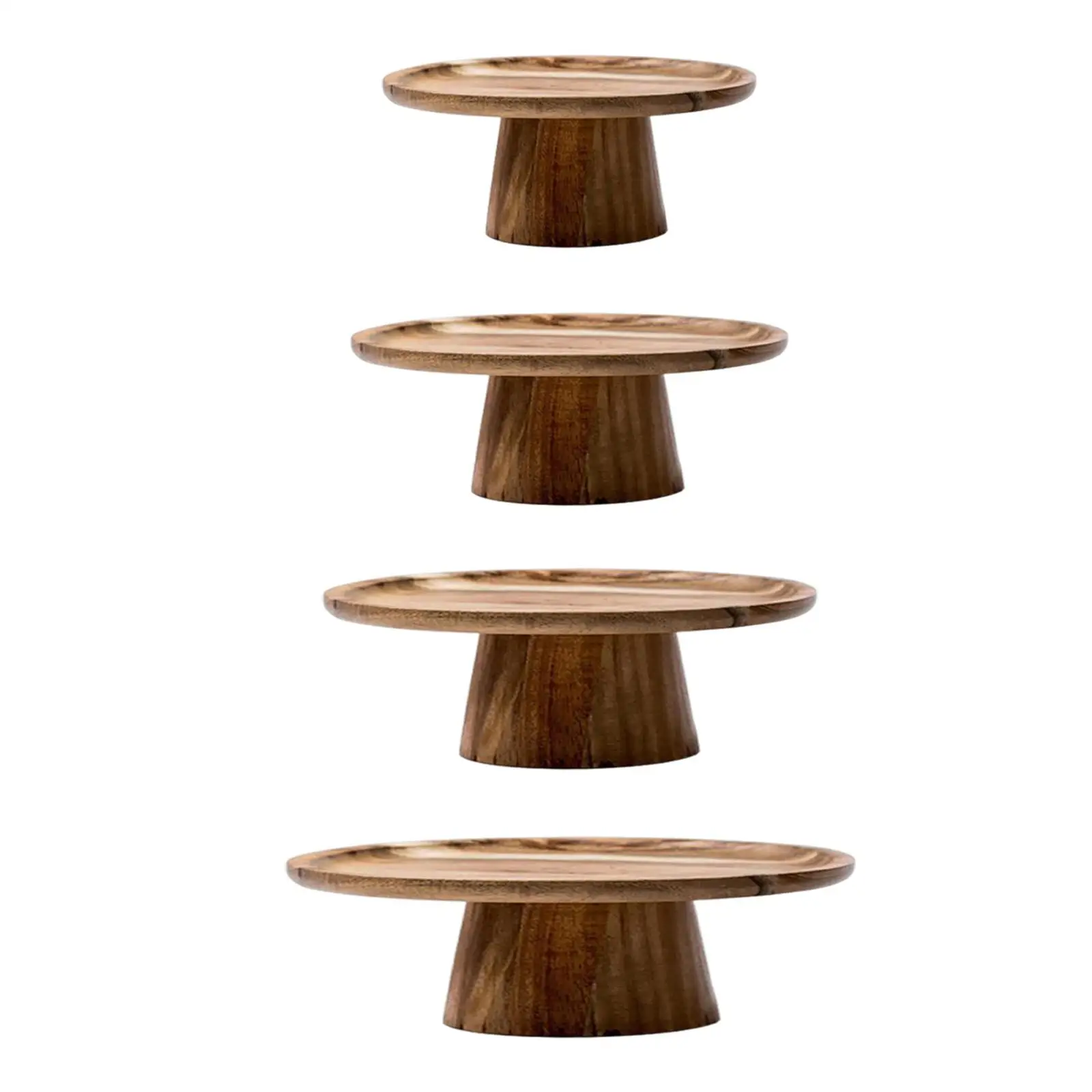 

Solid Wooden Tray High-Footed Cake Plate Household Pedestal Stand ,Dessert,Fruit Snack Display for Sushi dessert