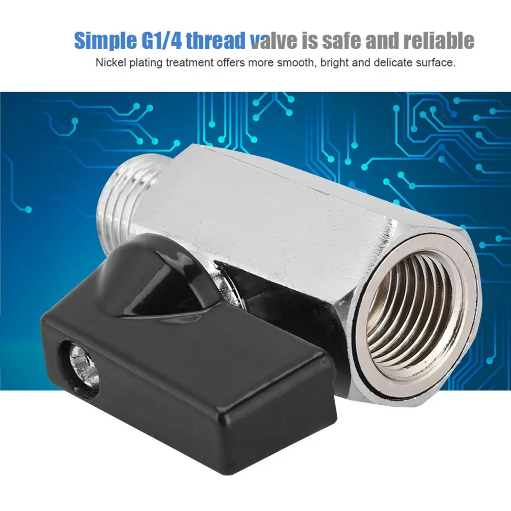 Durable G1/4 Threads Brass Mini Ball Handle Design Mini Size Water Ball Valve Water Cooling Valve Water Cooling System
