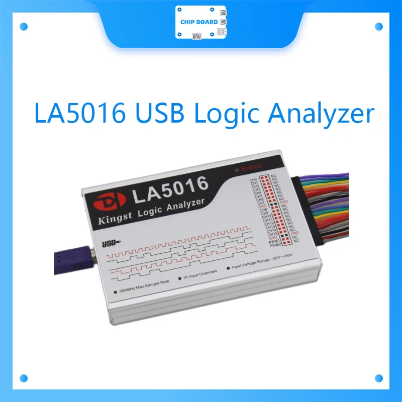 

Логический USB-анализатор Kingst LA5016, максимальная частота дискретизации 500 м, 16 каналов, образцы 10 Б, MCU, инструмент для отладки FPGA, программное обеспечение на английском языке