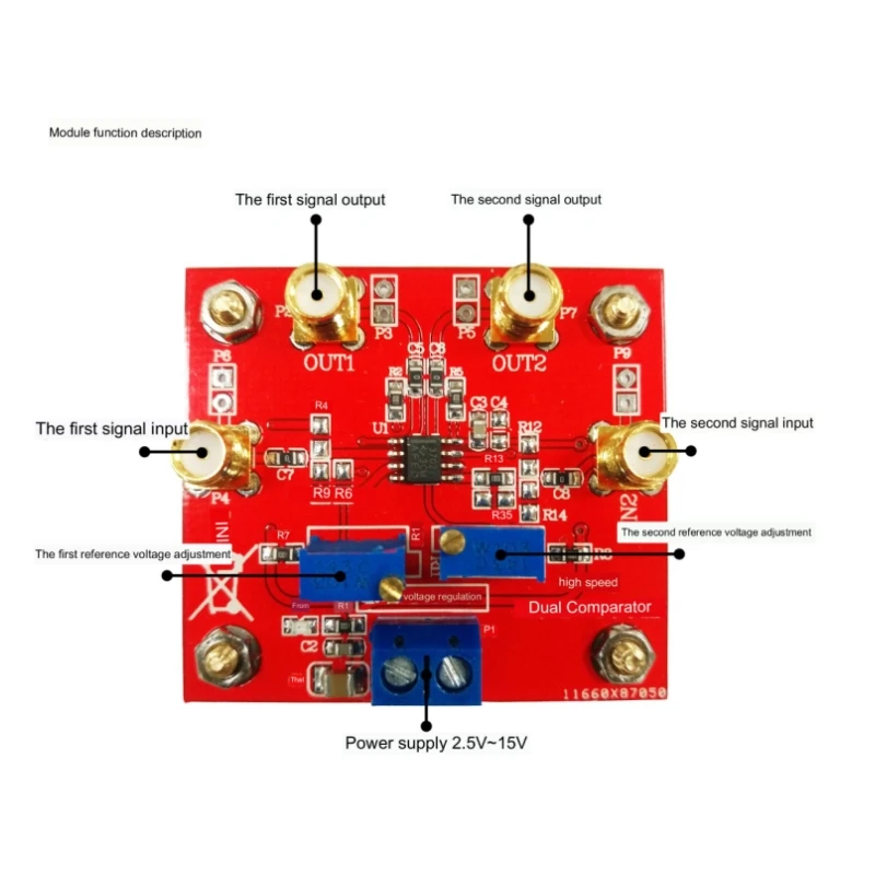 TLV3702 module Dual nanowatt power comparator High Speed comparator Low supply current 8us