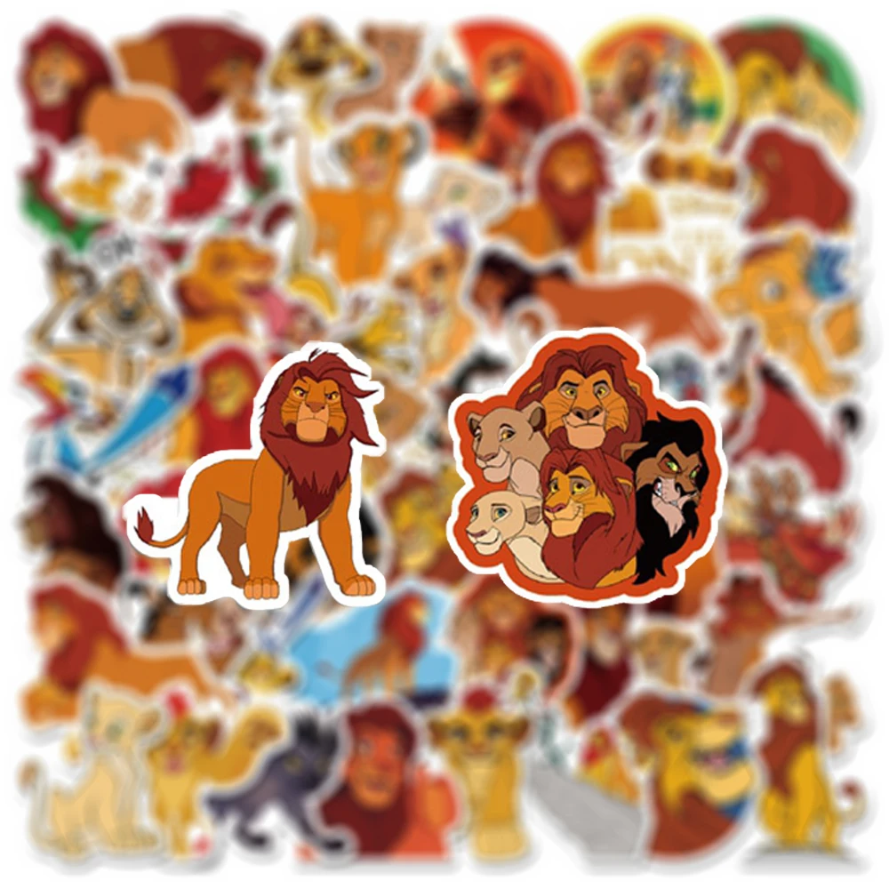 

10/30/50pcs Disney The Lion King Anime Movie Stickers Simba Cartoon Sticker DIY Phone Notebook Luggage Funny PVC Graffiti Decals