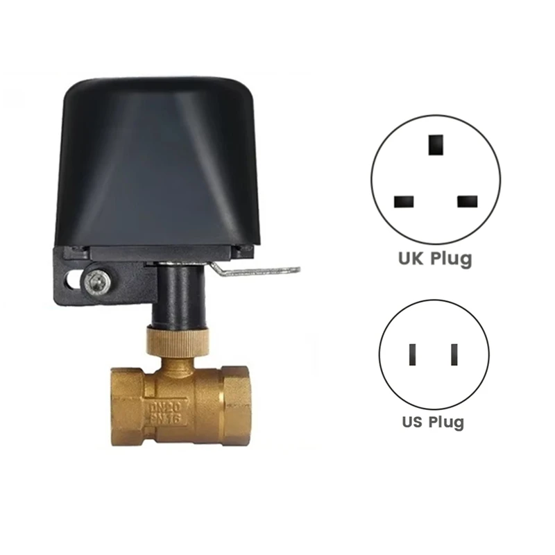 Abgr-tuya inteligente wifi água vavle zigbee gás válvula de retenção de parada de água dn15 temporizador de controle sem fio trabalho + alexa google casa