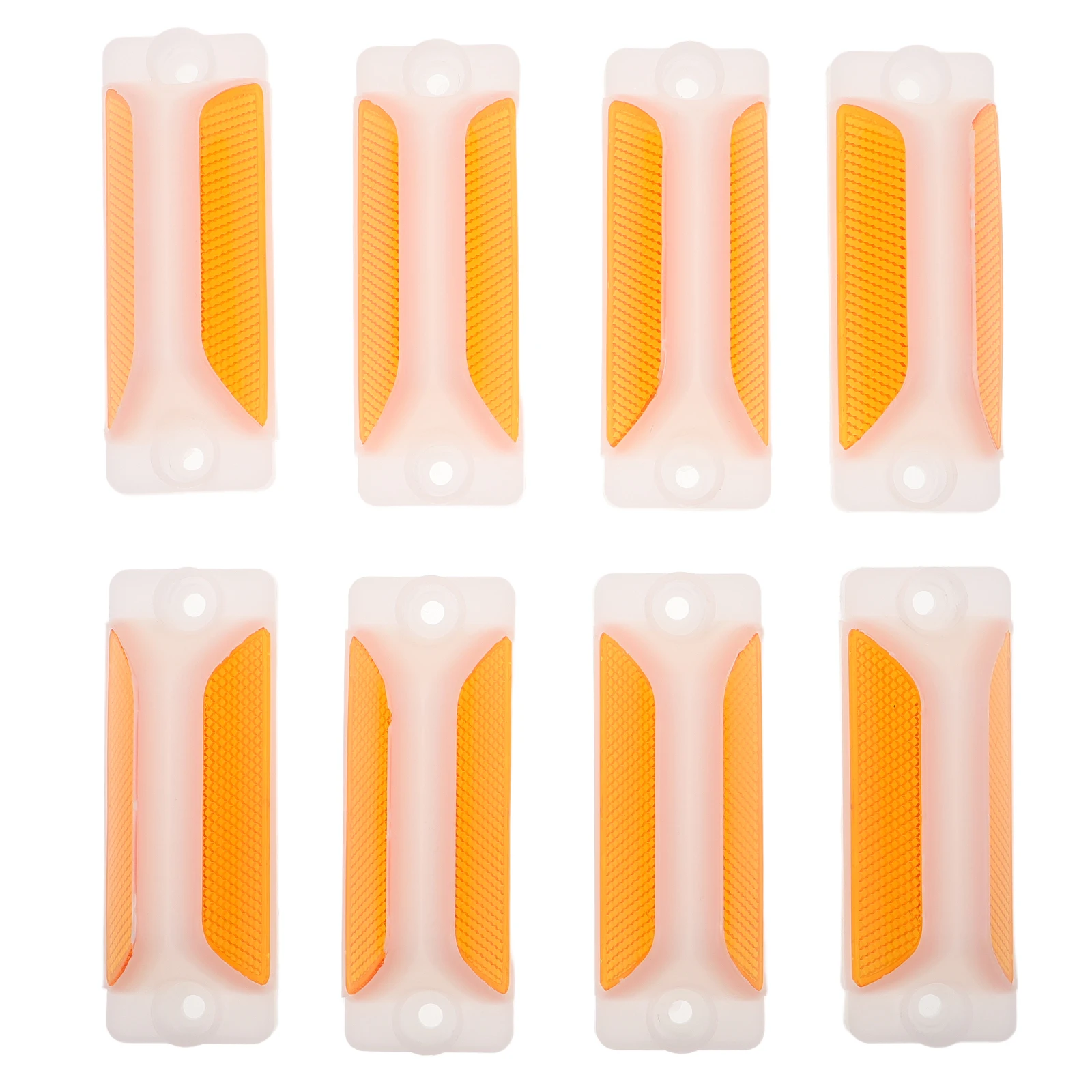 8pcs Reflective Road Markers Plastic Pavement Studs For Driveways Highways Parking Lots Durable Safety Warning Signs For