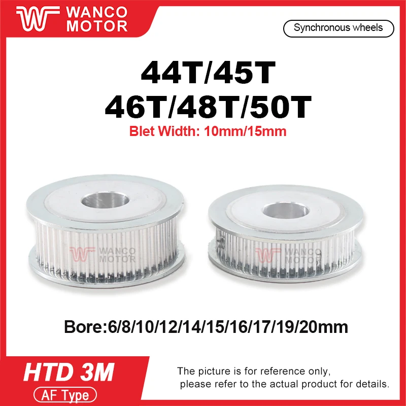 HTD 3M Synchronous Wheel 3M Belt Pulley 44Teeth 45Teeth 46Teeth 48Teeth 50Teeth HTD3M 44T 45T 46T 48T  50T HTD3M Timing Pulley