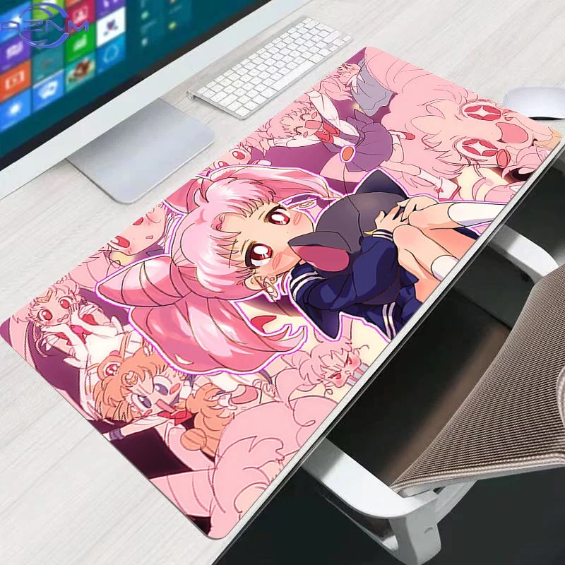 Anime Mouse Pad S-Sailor Moons Gamer Gaming Accessories Varmilo Keyboard Pad Computer Desk Mat Hot Mousepads pink Desktop Decor