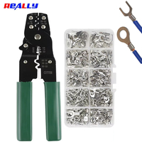 HS-202D Crimping Pliers Can Peel Wire Skin Crimping Tin-Plated Brass Terminal Ring RNB  SNB Fork /u/y kit Cable Wire Connector