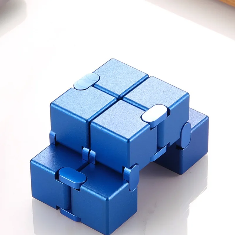 Metal Infinity Cube Stress Relief  Fidget Toy Portable Educational Toy Decompresses Relax Toy for Children Adults Birthday Gifts