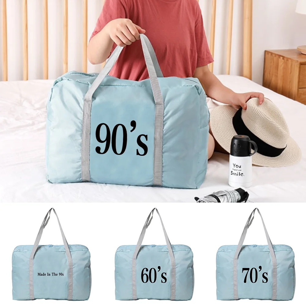 

Large Capacity Portable Luggage Bag Packing Cubes Years Print Travel Bag Unisex Foldable Duffle Bag Organizers Trip Accessories