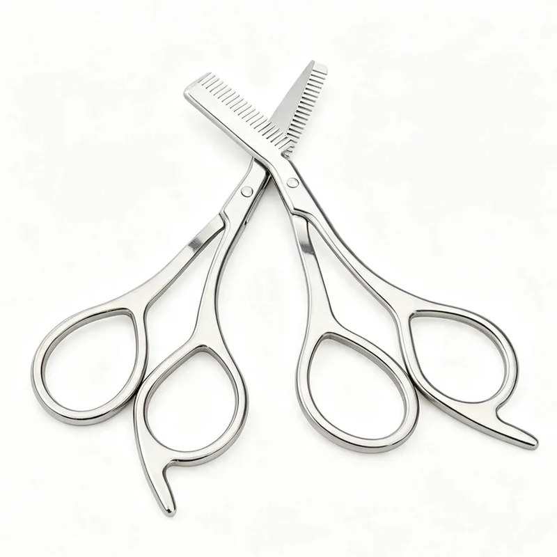 2Pcs Eyebrow Trimming Scissors with Combs Professional Steel Grooming Eyebrow Shaping Scissors Tools