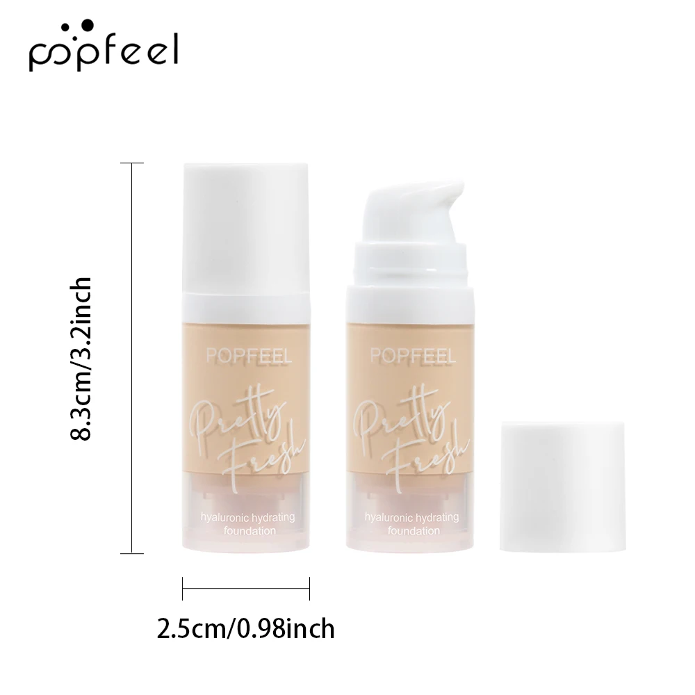 POPFEEL Liquid Foundation, 1Pc Long-Wearing Face Makeup Product Moisturizing Foundation Concealer