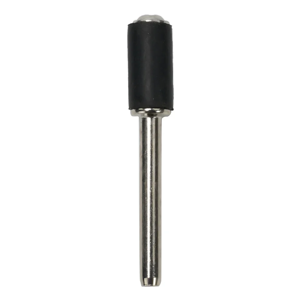 5Pcs Sanding Mandrels Groove Hard Woods Metal Rotary Tools Rubber Shank Mandrels 0.39inch 12.7mm 6.35mm 9.5mm Black