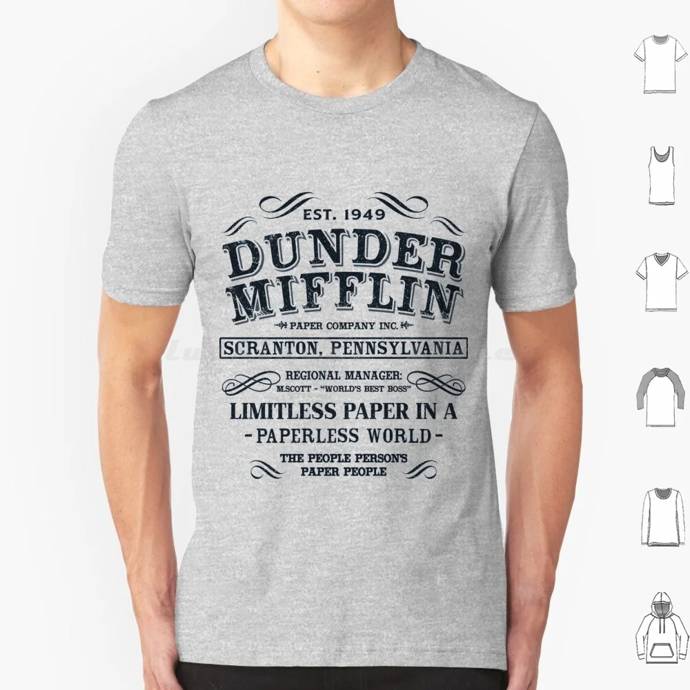 Limitless Paper T Shirt 6xl Cotton Cool Tee Office Michael Dwight Schrute Scranton Pennsylvania Paper Mifflin Company World