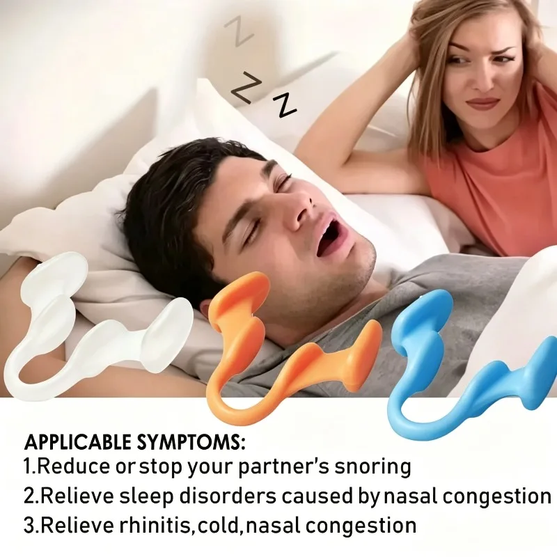Soft Silicone Nasal Dilator for Snoring Prevention, Reusable Anti Snore Nose Vents, Improve Breathing Sleep Aid Nasal Strips