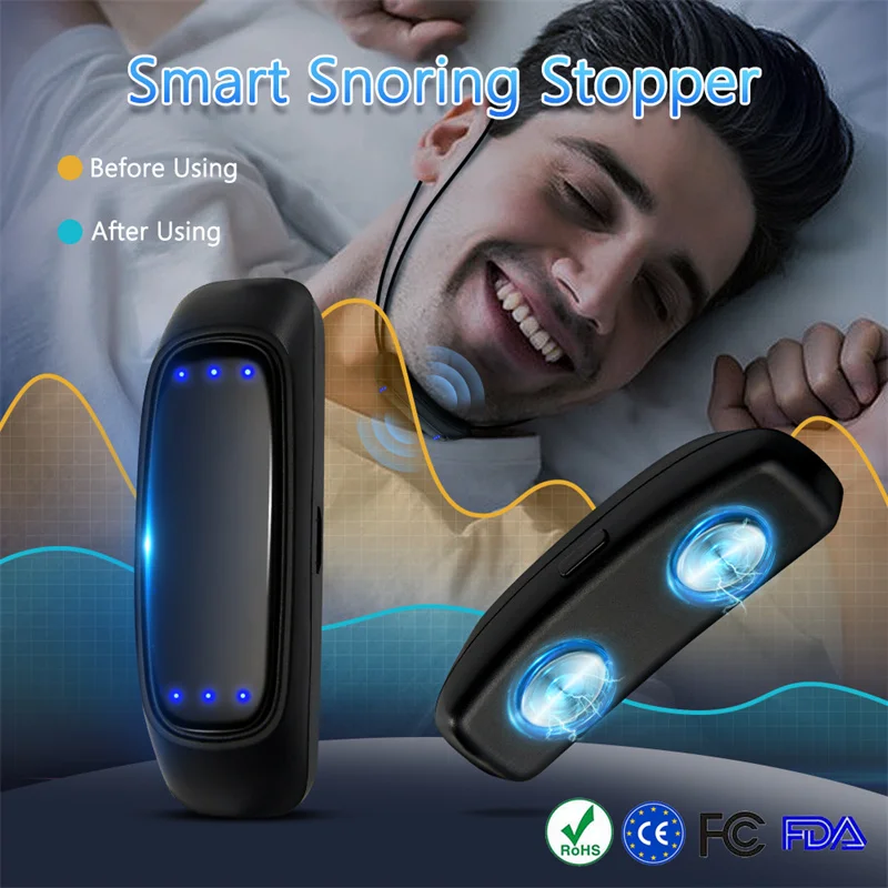 

Smart Anti Snoring Device EMS Pulse Snoring Stop Effective Solution Snore Sleep Aid Portable Noise Reduction Muscle Stimulator