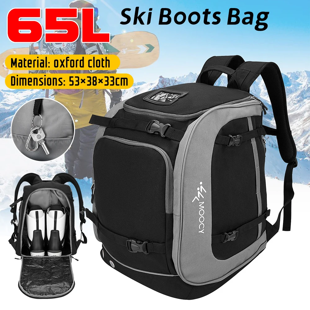 

65L Large Capacity Ski Boot Bag Adjustable Waterproof Helmet Clothing Rucksack Men Women Skis Backpack for Camping Skiing 스키가방