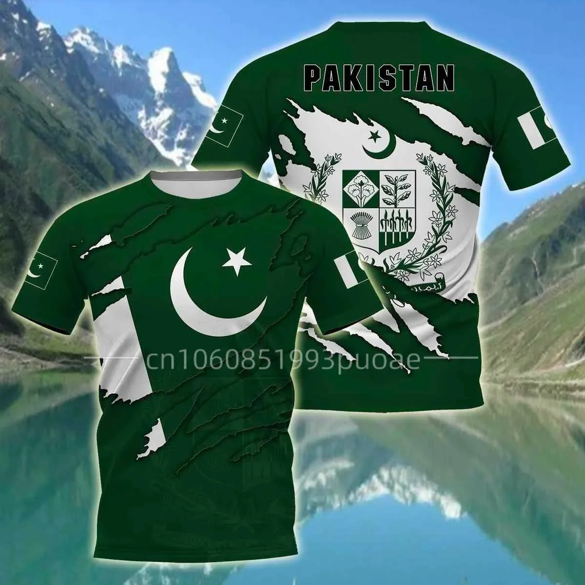 Pakistan Flag T Shirt Free Custom DIY Name Number Photo Shirt Pakistani Soccer Jersey Casual Crew Collar Child T Shirt Tops