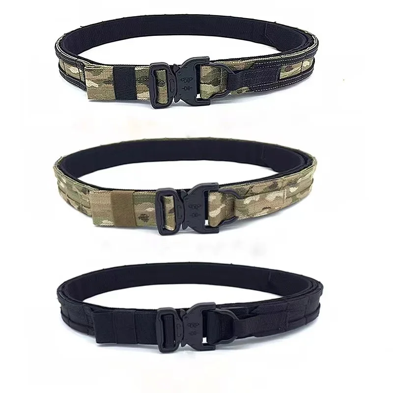 

Military Tactical Molle Airsoft Battle Belt Waist Seal MC MOLLE Cobra Buckle Training Combat Outdoor Hunting Adjustable