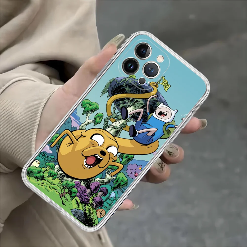 Cartoon A-Adventure_Time Phone Case For iPhone 15 14 11 12 13 Mini Pro XS Max Cover 6 7 8 Plus X XR SE 2020 Funda Shell