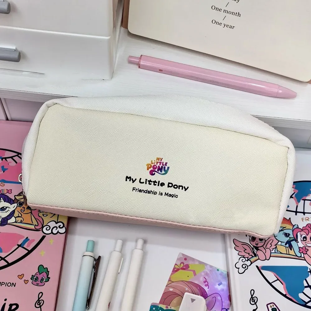 My Little Pony Cartoon Makeup Bag Kawaii Anime PVC Pencil Case Portable Fashion Pen Bag Student Study Stationery Christmas Gifts