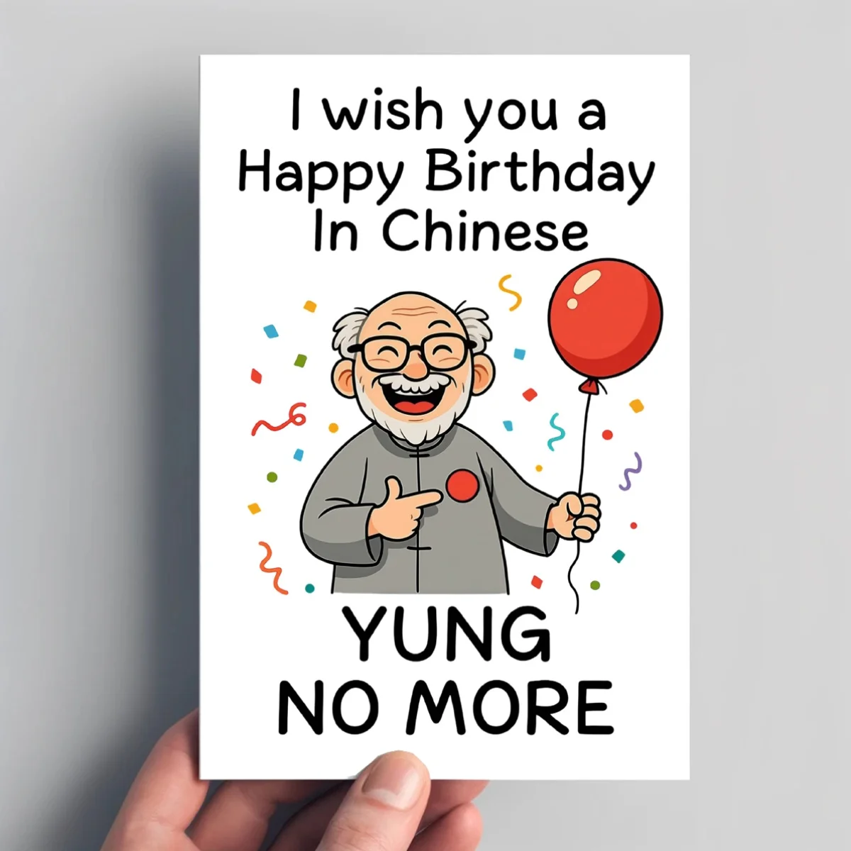 1pc, Funny Elderly Birthday & Christmas Greeting Card - Humorous Aging Jokes for Seniors, Milestone Wishes for
