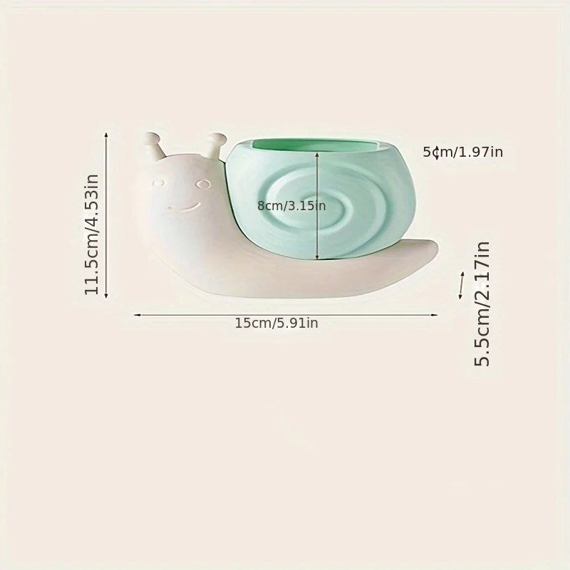 1PC Cartoon Snail Pen Holder Desktop Office Pen Cup High-Value Stationery Storage Box for Boys and Girls Makeup Brush Storage