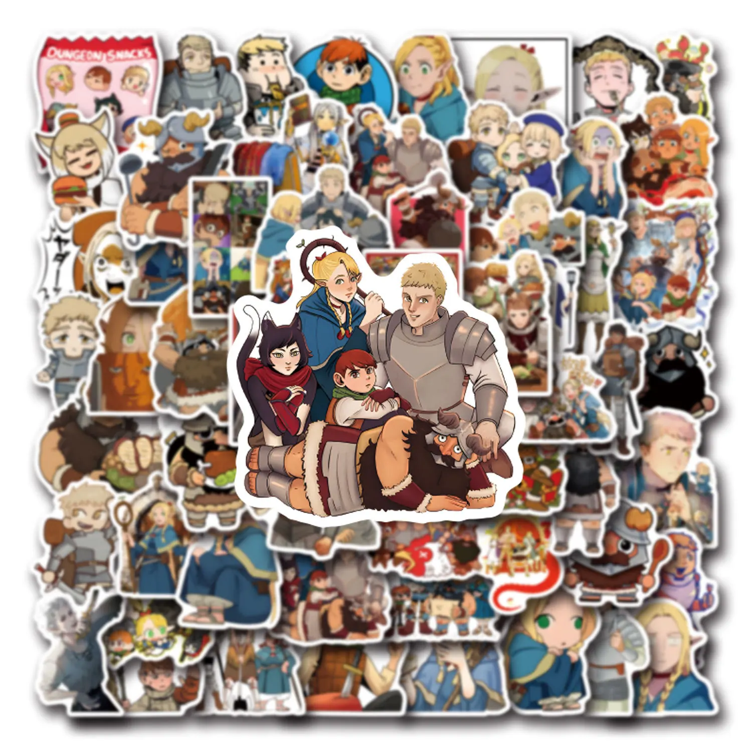 

10/30/55/110Pcs Delicious In Dungeon Manga Stickers DIY Guitar Refrigerator Phone Suitcase Water Cup Motorcycle Skateboard