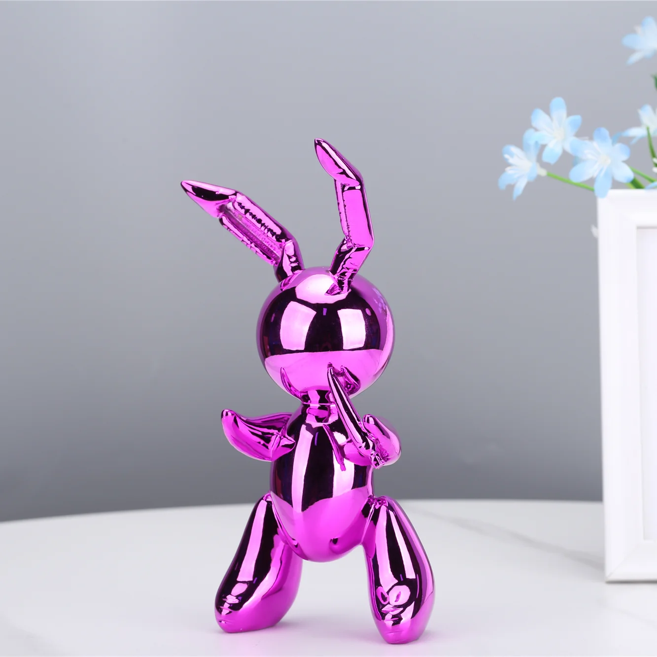 Cute Balloon Rabbit Statue Resin Sculpture Animal Figures Home Decor Modern Nordic Home Decoration Accessories for Living Room