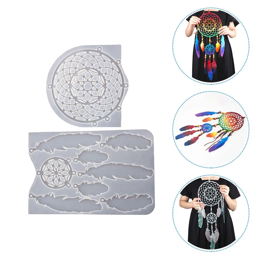 

DIY Silicone Mold Dream Catcher Casting Tray Epoxy Resin Mould H made Hanging naments Pendant Wall Decor Craft Supplies