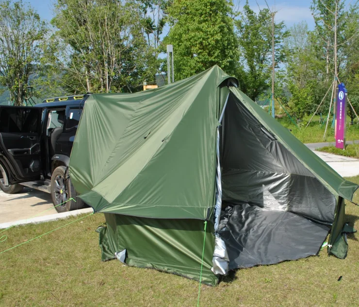 2026 210D Silver-Coated Oxford (Nylon) Outdoor All-Season Camping Tent Waterproof Luxury Car Rear Yurt Tent 3.5x2.5x2.1 M Single