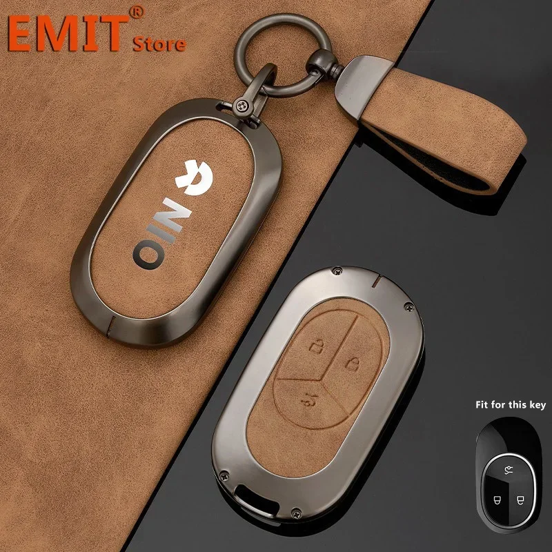 

Car Key Case for For Wei Lai NIO ET5 ET7 ES6 ES7 ES8 EC6 EC7 ES8 NFC Remote Cover Shell Keychain Ring Holder Fob Accessories