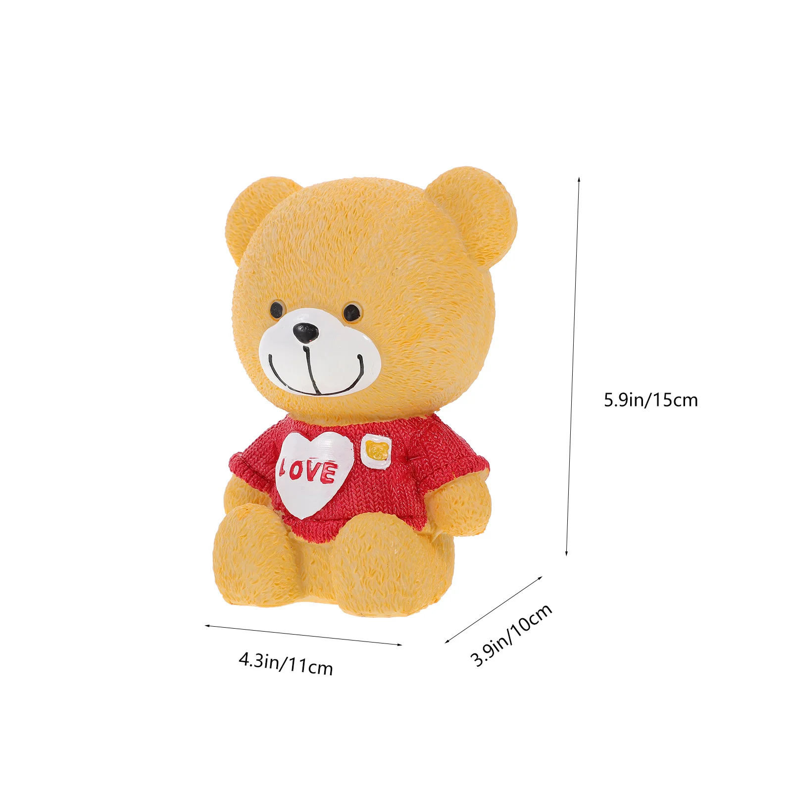 وعاء نقود على شكل دب من الراتنج على شكل حصالة للعملات النقدية لتوفير جرة زخرفية لطيفة للفتيات والأطفال هدية عيد الميلاد المنزلية