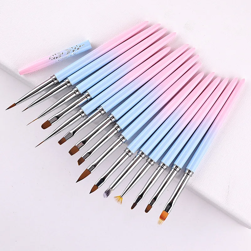 1PCS Nail Art Brushes Nail Polish Gel Painting Pen Liner French Stripes Brush Nail Accessories Uv Gel Brushes Manicure Tool