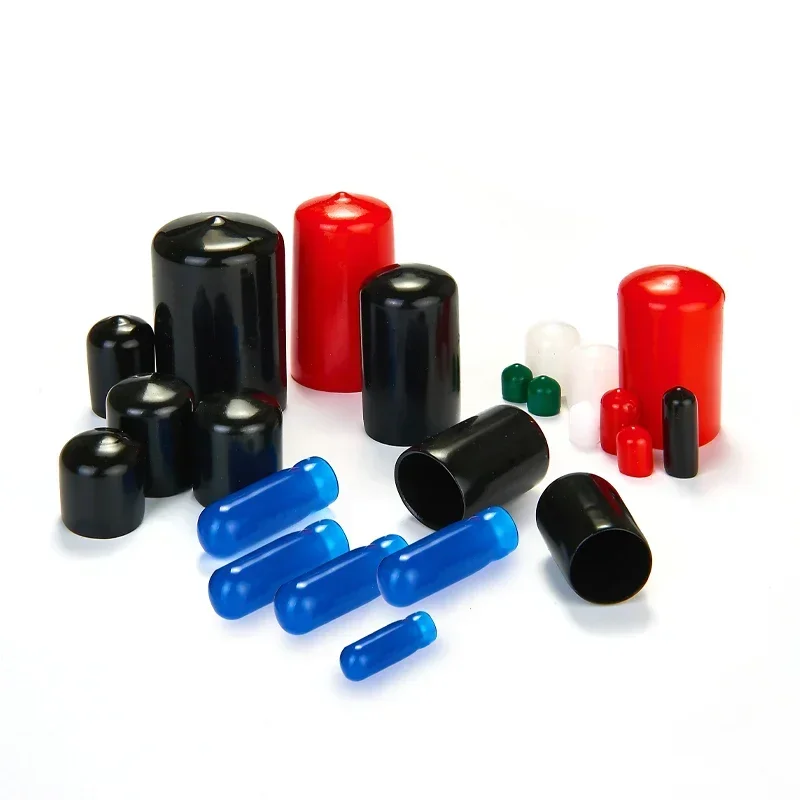 500pc M12 M14 M10 Rubber Cap Screw End  Cover Plastic Tube Hub Thread Protector Push-fit s for Pipe Round RED  M10.5