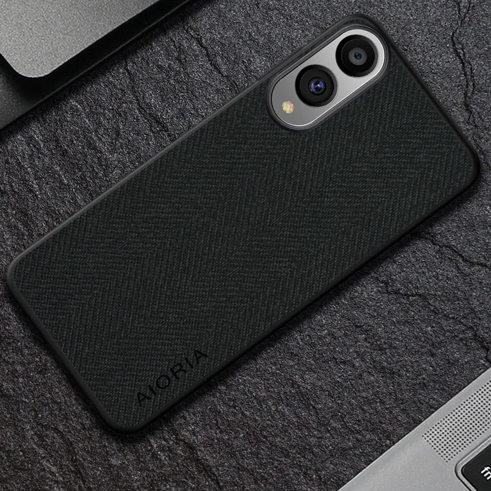 Funda para Samsung Galaxy S25 Edge, Carcasa de Lujo en Textil y Cuero Suave, Funda Protectora para Samsung Galaxy S25 Edge