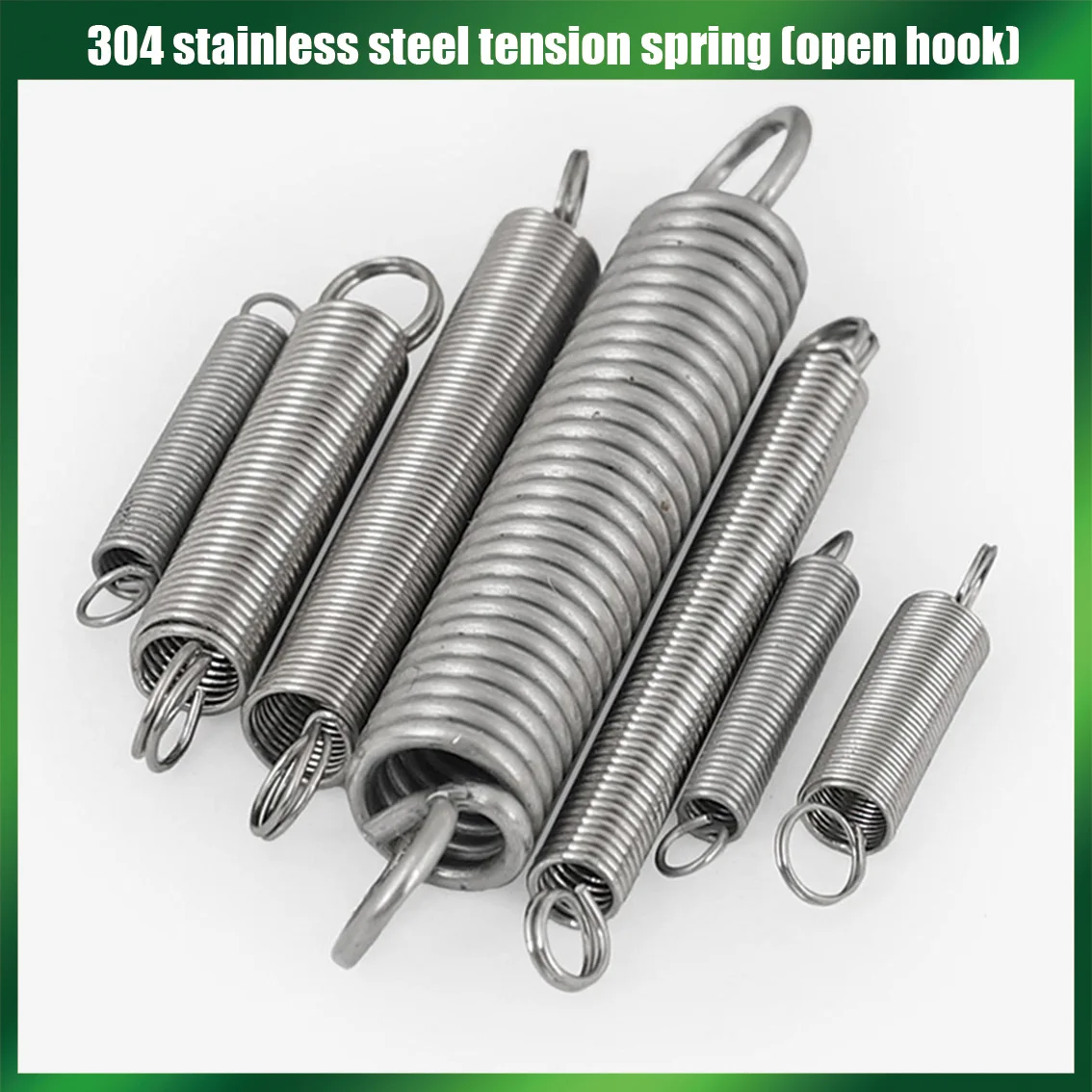 1Pcs Length 160-300mm 304 Stainless Steel S Hook Cylindroid Helical Pullback Extension Tension Coil Spring Wire Diameter 0.5mm