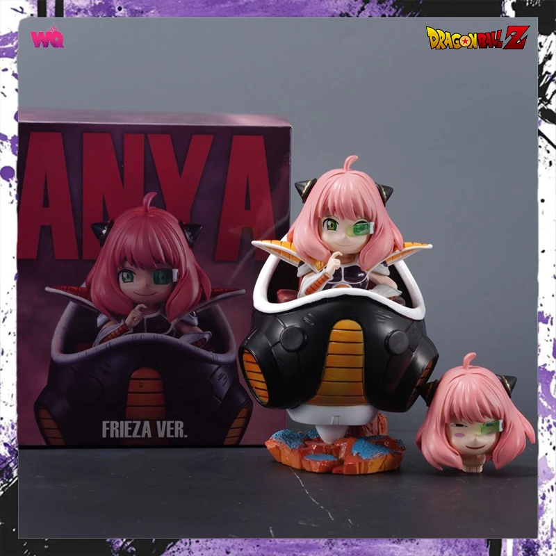 

In Stock LK studio 15cm Anya Figure Anya Forger Cos Frieza Anime Figure SPY×FAMILY&Dragon Ball 2 Heads Pvc Statue Model Gift Toy