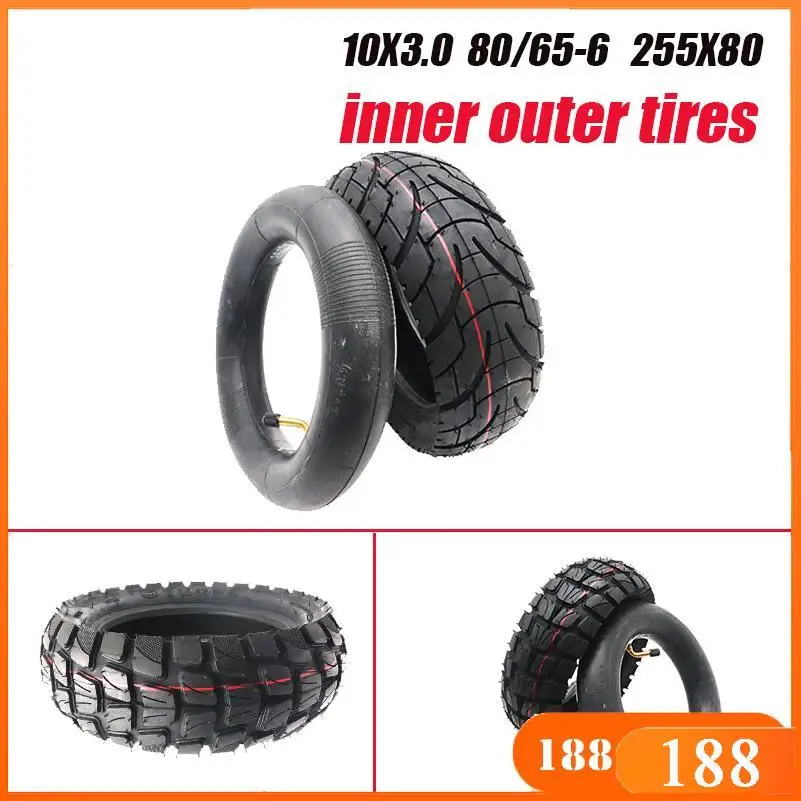10X3.0 255x80 Outer Inner Tire for Kugoo KuKirin G2 Max Electric Scooter 80/65-6 Off Road Inflatable Tire Durable Repair Parts